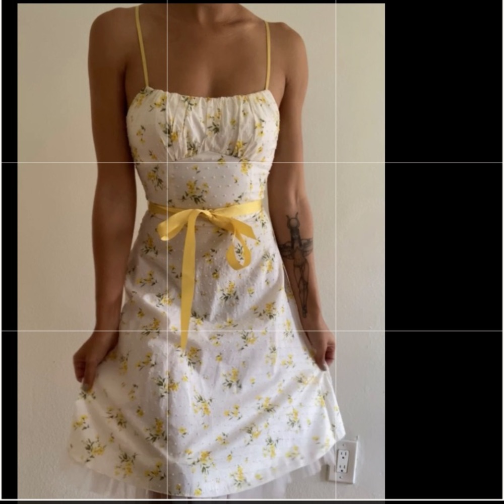 Beautiful Floral Dress with Tule and Sash